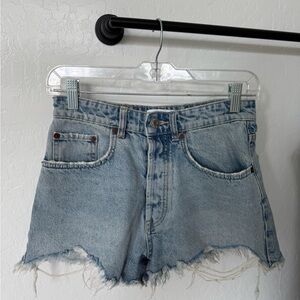 Zara Light-Wash Denim Blue Women's Shorts